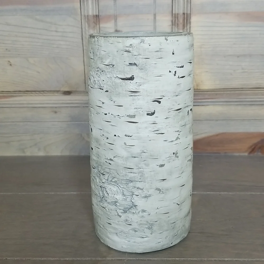 Faux Birch Candle Holder